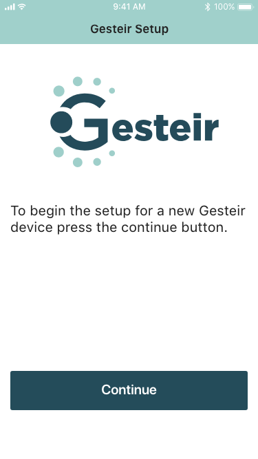 Gesteir Configuration App UI Mockup 1